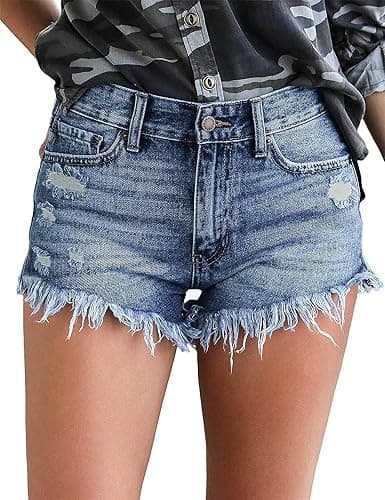 MODARANI Denim Shorts for Women Distressed Jean Shorts Ripped Summer Hot Short - Image 1