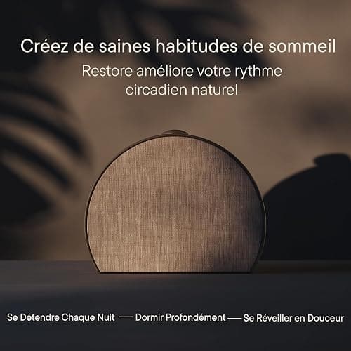 Hatch Restore 3 Réveil simulateur d’Aube & Machine à Sons, Lampe connectée | Machine à bruit blanc & lumière d’aube, 80+ sons pour dormir, routine sans écran avec méditations via l’appli Hatch Sleep thumbnail 6