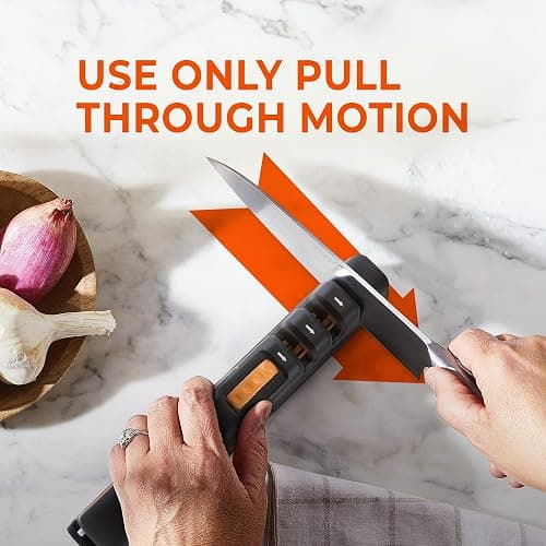 5 Precision Adjust Knife Sharpener- 3-Stage Premium Kitchen Knife Sharpener to Repair, Restore & Polish Blades by Sharp Pebble thumbnail 5