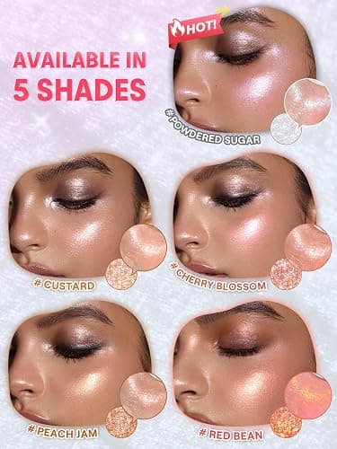 SHEGLAM Glowchi Bouncy Highlighter Mochi-like Formula Highlighter Long-lasting Shimmer Makeup-Powdered Sugar thumbnail 4