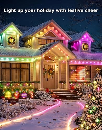 Govee Permanent Outdoor Lights 2, 100ft RGBIC Outdoor Lights with 72 LED Lights, IP67 Waterproof, 100 Scene Modes with 40lm White for Outdoor Decorations, Works with Alexa, Google Assistant, White thumbnail 2