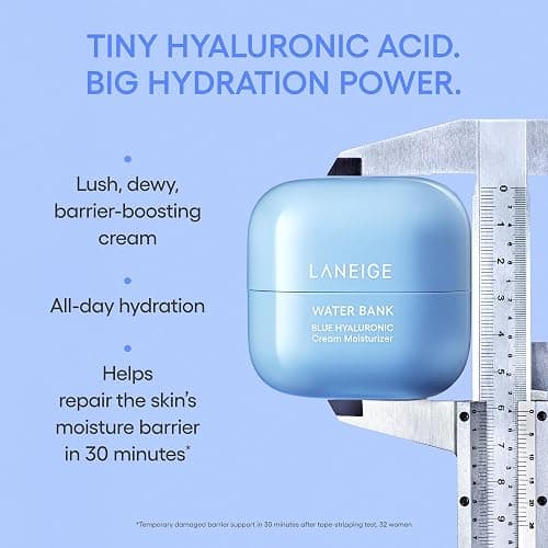 Water Bank Blue Hyaluronic Acid Cream Daily Face Moisturizer: Hydrating Korean Lightweight Face Cream with Ceramides & Squalane for Lasting Deep Hydration & Skin Barrier Support thumbnail 5