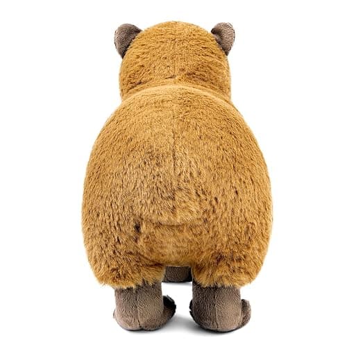 Capybara Plush Toy - Lifelike Rodent 13” Capybara Stuffed Animals, Soft Wild Animals Crawling Capybara Unique Plushie Toys Model Dolls Collection for Kids thumbnail 6