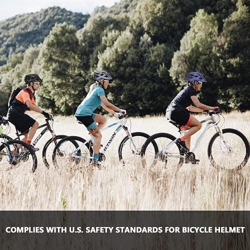 Adult-Men-Women Bike Helmet with Light - Mountain Road Bicycle Helmet with Replacement Pads & Detachable Visor thumbnail 7