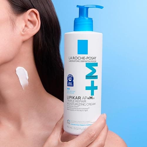 La Roche-Posay Lipikar AP+MAX Triple Repair Moisturizing Body Cream | Face and body lotion for dry skin with shea butter and niacinamide. Gentle on very dry, rough, sensitive skin. thumbnail 2