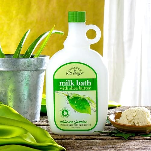 Village Naturals Bath Shoppe, White Tea and Jasmine Foaming Milk Bath, 28 Fl Oz, Pack of 2 thumbnail 2