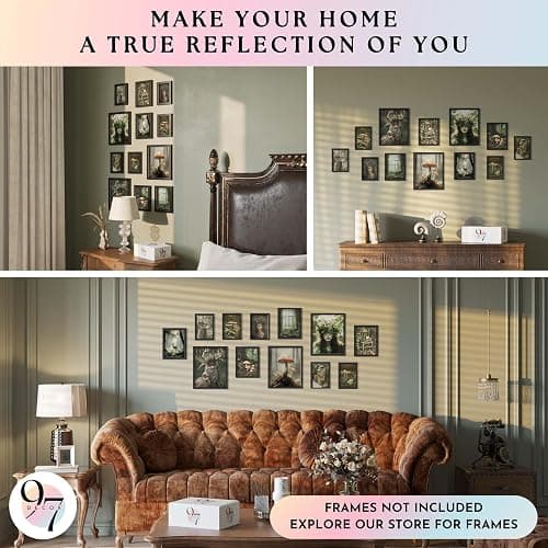 97 Decor Nature Goblincore Decor - Fantasy Wall Art Prints, Magical Forest Posters For Room Aesthetic, Fairycore Pictures Cottage Core Artwork, Earthy Therian Room Decorations For Bedroom (Unframed) thumbnail 4