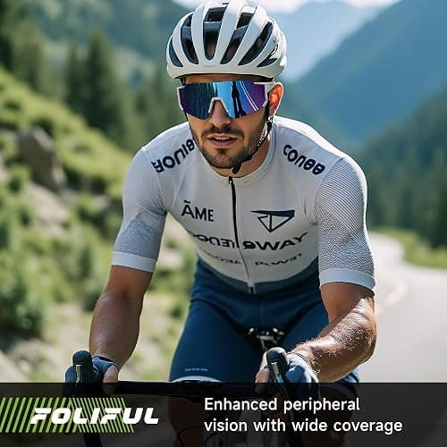Foliful Sports Polarized Sunglasses Men Women for Running Baseball Hiking | 3 Pack Lightweight Sun Glasses with UV Protection for Cycling Fishing thumbnail 2