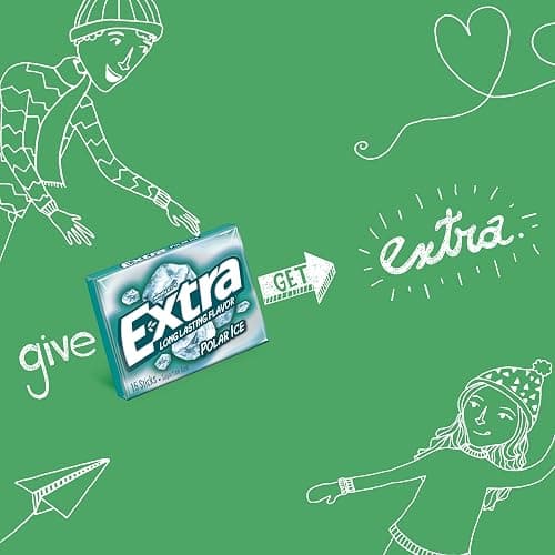 EXTRA Gum Polar Ice, Sugarfree Mint Chewing Gum Bulk Pack, 15 Count, 3 Pack | Long Lasting Strong Icy Mint Flavor for Fresh Breath, Individually Wrapped Packs for Sharing, Great for School, Work, Travel thumbnail 6