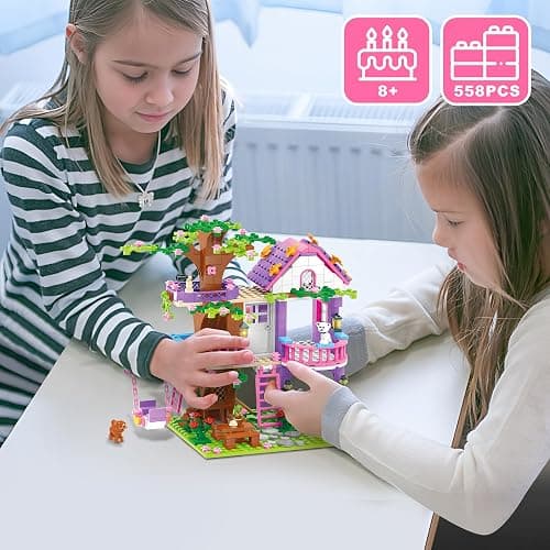 Cooldele Tree House Building Set Age 6+, 558PCS STEAM Forest TreeHouse Building Blocks Set with Animals, Birthday for Kids Girls Boys Ages 6 7 8 9 10 11 12+ thumbnail 2
