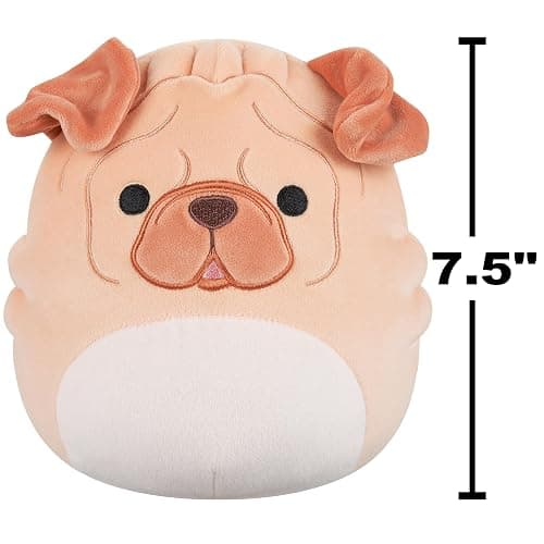 Squishmallows Jazwares SQCR07633 - Morton der braune Shar Pei 19 cm, offizielles Plüsch, superweiches Kuscheltier thumbnail 2