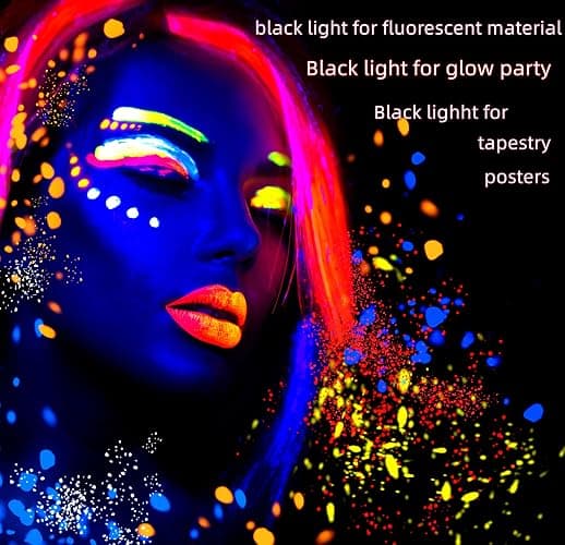 Black Light Bar 10W 1ft LED Blacklight for Fluorescent Tapestry Poster Body Paint Glow Party UV Strip Lights for Cabinet and Display Magnetic THLITURE 2 Pack thumbnail 5