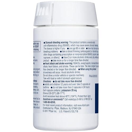 Advil PM Liqui-Gels Pain Reliever and Nighttime Sleep Aid, Pain Medicine with Ibuprofen for Pain Relief and Diphenhydramine HCL for a Sleep Aid - 40 Liquid Filled Capsules - Back to College - Liqui Gels thumbnail 16