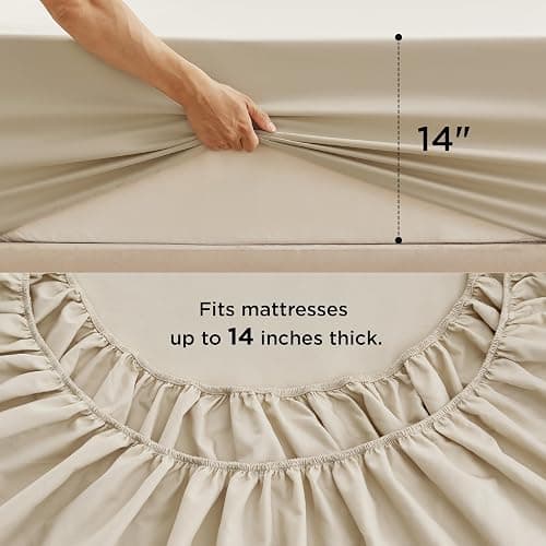 Bedsure White Twin XL Comforter Set - Extra Long 5 Pieces Twin XL Bedding Set for All Seasons, Boho Contrasting Design Bed in a Bag with Comforter, Sheets, Pillowcase & Sham thumbnail 2