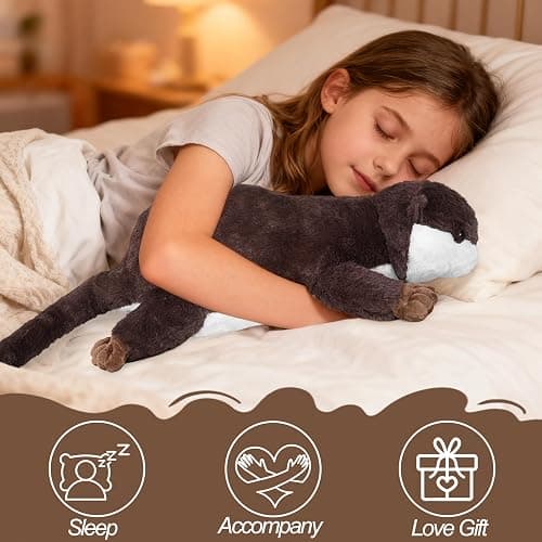 CSVBTRF Weighted Stuffed Animals, 4.1 lbs 18" Otter Plush Hugging Pillow, Otter Stuffed Animal Gifts for Kids Boys and Girls thumbnail 4