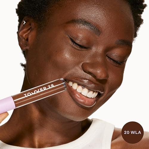 Tower 28 Beauty Swipe Serum Concealer - Hydrating Buildable Medium-Coverage Concealer with Skincare Benefits for Sensitive Skin - Shade 20 SGV, Deep with Warm Undertones, 0.22 Fl Oz thumbnail 3