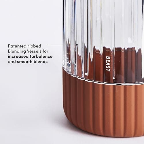 The Beast Mini Blender | Mini Countertop Kitchen Blender | Blend Smoothies and Shakes, Dressings, Sauces, Dips | Straw Cap and Straws Included | 600W (Terra) thumbnail 6