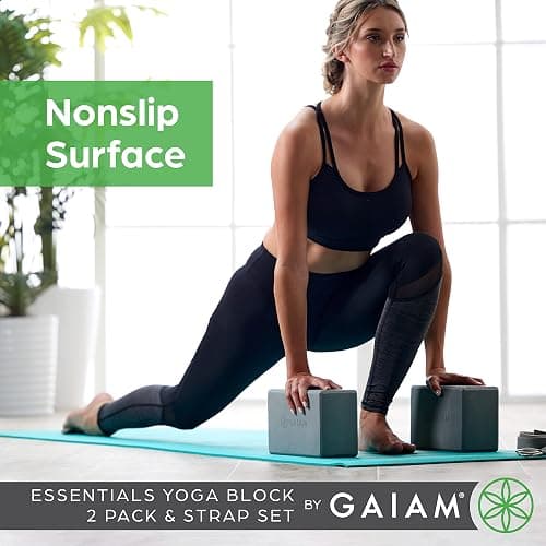 Gaiam Yoga Block - Supportive Latex-Free Eva Foam - Soft Non-Slip Surface with Beveled Edges for Yoga, Pilates, Meditation - Yoga Accessories for Stability, Balance, Deepen Stretches thumbnail 3