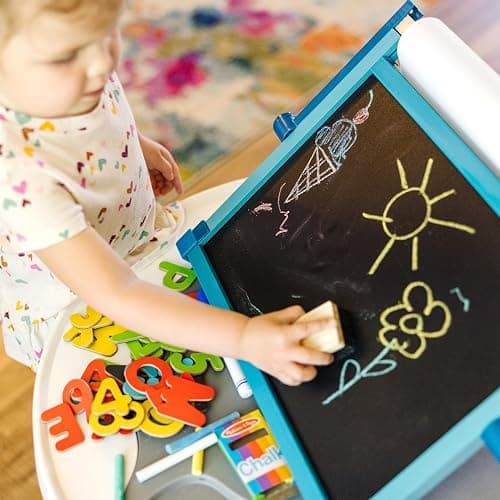 Melissa & Doug Deluxe Double-Sided Tabletop Easel, Arts & Crafts, 42 Pieces, 17.5” H x 20.75” W x 2.75” L, Great Gift for Girls and Boys 3, 4, 5 Year Olds and Up thumbnail 8