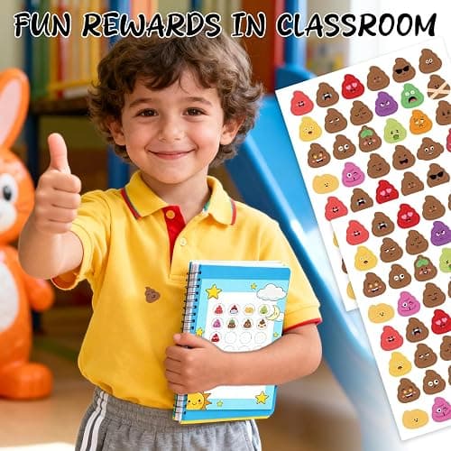 Aolamegs 576 Pcs Potty Training Stickers, Funny Cute Stickers for Potty Training Sticker Chart, DIY Party Favor Decorations for Crafts Notebooks Card Making Journal thumbnail 5