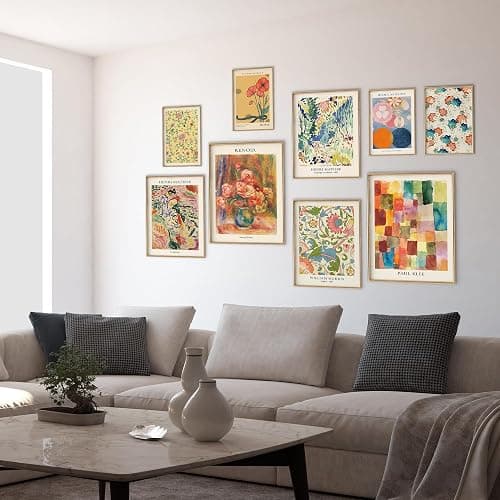 Colorful Eclectic Wall Art Poster Prints,Set of 9 Abstract Wall Decor for Dorm Bedroom,Trendy Aesthetic Pictures for Teens Boys Girls, Maximalist Posters Wall Decorations thumbnail 6