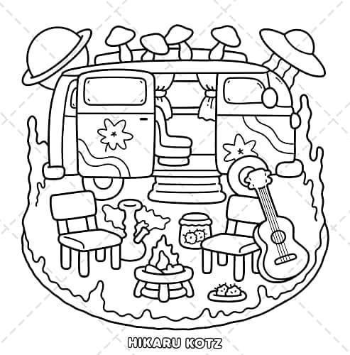 Stoner Life: High and Wild Coloring Book for Adults thumbnail 9