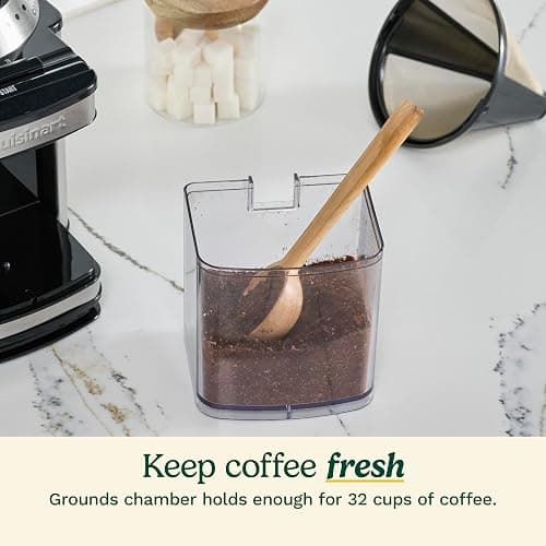 Cuisinart Coffee Grinder, Electric One-Touch Automatic Burr Coffee Grinder with 18-Position Grind Selector, Cup Size Selector for 4 – 18 Cups, DBM-8P1, Black Stainless thumbnail 8
