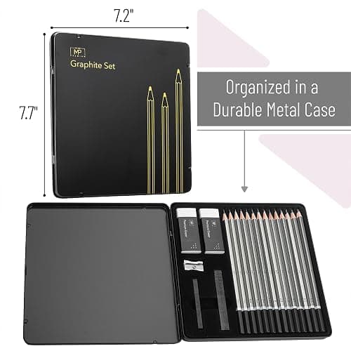 Mr. Pen- Sketch Pencils for Drawing, 19 Pcs, With Graphite Sticks, Erasers and Sharpener, Art Pencils for Sketching thumbnail 3
