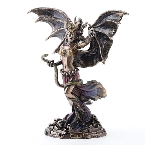 Veronese Design 9 7/8 Inch Lilith The Queen of Sheba Resin Sculpture Bronze Finish thumbnail 4