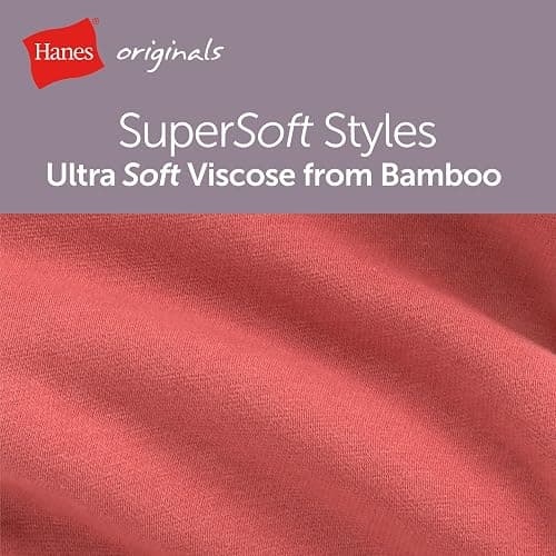 Hanes womens Originals 2-piece Lounge Set, Supersoft Cropped Baby Doll Tee & Sleep Shorts Loungewear Set thumbnail 6