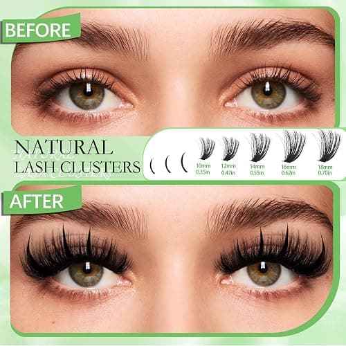 YIDUO 6 Box Mix Lashes Clusters Kit Gift Packs 1686Pcs with 2X Bond&Seal Volume Mega/Bottom Soft Extension False Eyelash D Curl Wispy Natural DIY Individual Fake Eyelashes for Beginners Bulk Pack thumbnail 5