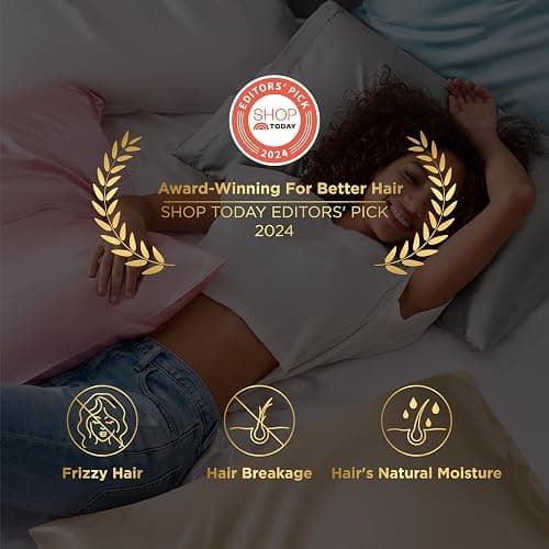 Bedsure Satin Pillowcase 2 Pack Similar to Silk Pillow Cases Standard Size, Pillow Case for Sleeping Women with Envelope Closure, Gifts for Women Men, Pure White, 20x26 Inches - Standard (20" x 26") - 02 - Pure White - 2 thumbnail 2