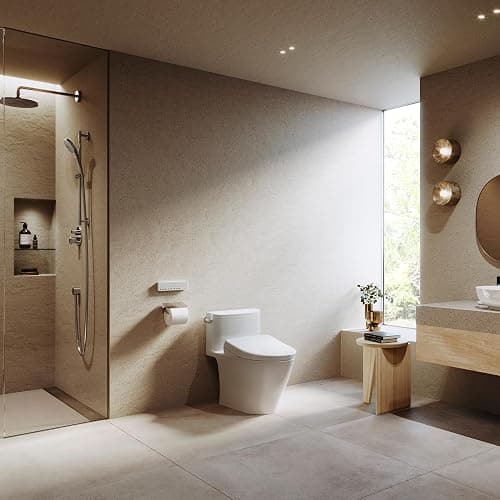 TOTO® WASHLET®+ S7A Electronic Bidet Toilet Seat with EWATER+® Bowl and Wand Cleaning, Auto Open and Close Contemporary Lid, Elongated, Cotton White - SW4736AT40#01 thumbnail 2