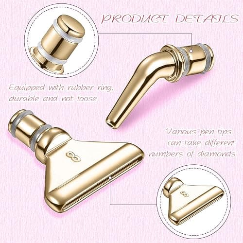 ZYNERY 30 PCS Diamond Painting Pens Kit, 13 PCS Stainless Steel Tip for Diamond Painting Accessories with 12 Clay, Diamond Art Pens 5D Diamond Painting Tools for DIY Craft (Pink) thumbnail 4