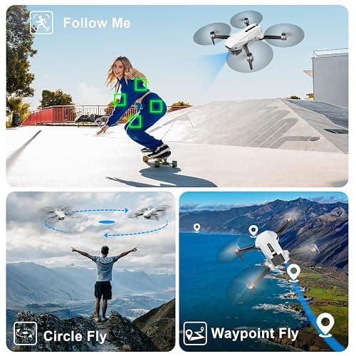 GPS Drone with Camera for Adults, 2K HD GPS Drones with Auto Return, Follow Me, Circle Fly, Waypoint Fly, Optical Flow, Brushless Motor, Foldable 5G Transmission FPV Quadcopter thumbnail 3