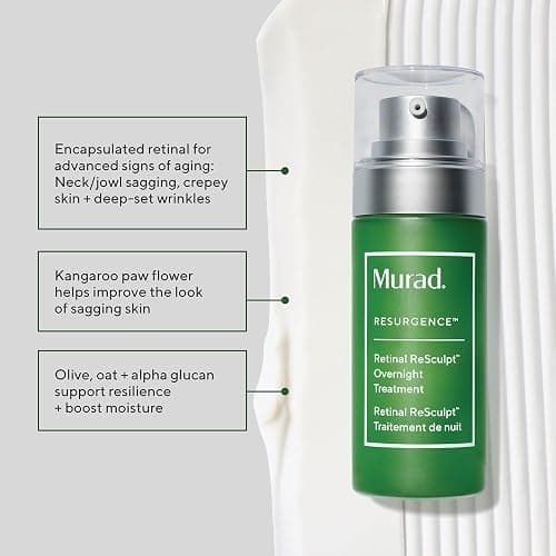 Murad Retinal ReSculpt Overnight Treatment - Resurgence Anti-Aging Serum for Lines and Wrinkles – Encapsulated Vitamin A Skin Care for Smoothing, Firming and Lifting Face and Neck - 1 Fl Oz (Pack of 1) thumbnail 2