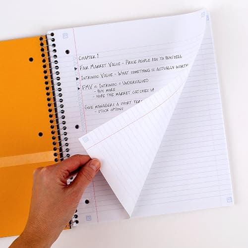 Five Star Spiral Notebook + Study App, 3 Pack, 3 Subject, College Ruled Paper, Fights Ink Bleed, Water Resistant Cover, 8-1/2" x 11", 150 Sheets, Green, Red, Blue (820193) thumbnail 4