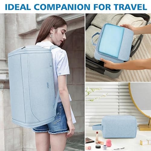 Convertible Garment Bags for Travel - Carry on Garment Duffle Bag with Backpack Straps for Men Women, 4 in 1 Large Travel Duffel Bags with Shoes Compartment Hanging Suit Dress Weekender Bag 3pcs Set thumbnail 6