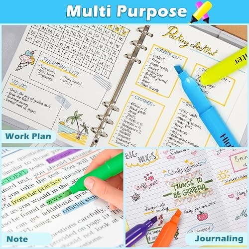 Duchong 30 Count Highlighters, Chisel Tip Dry-Quickly Highlighter Markers, Highlighters Assorted Colors for Adult Kids, Office Classroom Must Have, School Supplies for Teachers thumbnail 7