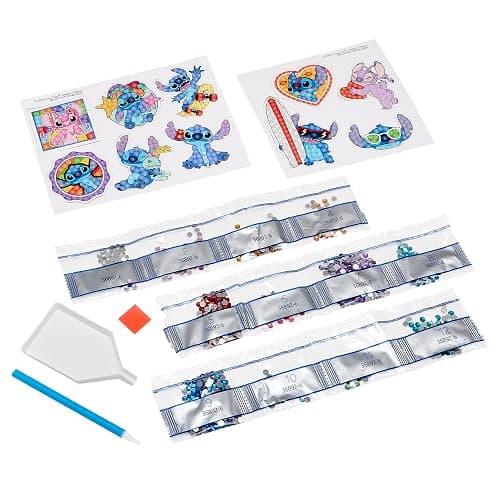 Cra-Z-Art Disney Stitch Gem by Number 10 Pack - 10 Individual Stitch Gem by Number Designs - Diamond Jewel by Number Art, Creative Gem Craft, Great Gift for Birthdays for Girls and Boys Ages 6 and Up thumbnail 4