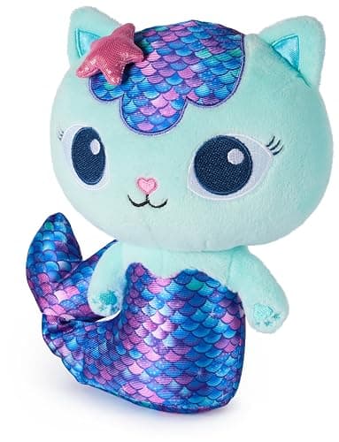 Gabby’s Dollhouse, Fin-Tastic MerCat, Premium Plush Toy, 25cm-Tall Stuffed Animal with Moving Mermaid Tail, Kids’ Toys for Girls & Boys Aged 3+ thumbnail 8