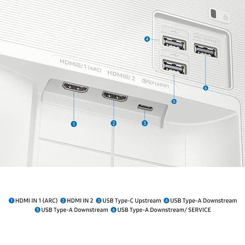 Samsung 32” Smart Monitor M7 (M70F) 4K UHD Display, Samsung Vision AI, Smart TV Apps, Gaming Hub, USB-C, HDMI and USB-A, White, LS32FM703UNXZA, 2025 thumbnail 10