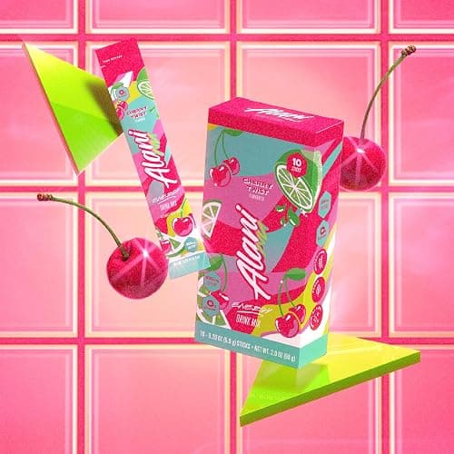 Alani Nu CHERRY TWIST Energy Sticks, Energy Drink Powder, 200mg Caffeine, Pre Workout Performance with Antioxidants, On-The-Go Drink Mix, Biotin, B Vitamins, Zero Sugar, 5-10 Calories, 10 Pack thumbnail 3