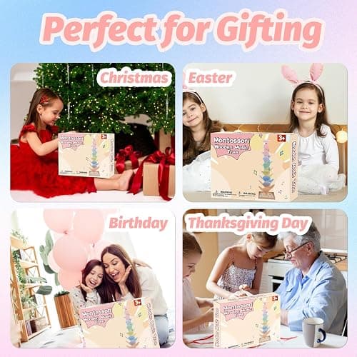 Wooden Marble Run Ball Drop Montessori Toy for 4-8 Boys Girls (Height: 28") | Wood Music Tree Marble Ball Run Game 3-5 8-12 Years Old Learning Color Sorting Sensory Toys Birthday Gift thumbnail 8