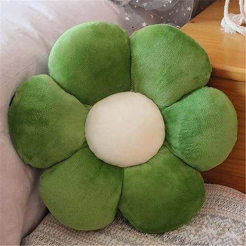 AZCHEN Flower Pillow Patio Furniture Cushions Standard Throw Pillow Home Chair Cushion Decorative Pillow Cushion (11.8inch, Dark Green) - 11.8inch - Dark Green thumbnail 2