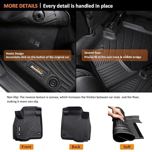 Binmotor-Floor Mats & Cargo Liner Set for Nissan Kicks 2024 2023 2022-2018, All Weather Mats Cargo Trunk Mat Waterproof Car Mats for Nissan Kicks Accessories Custom Fit thumbnail 6