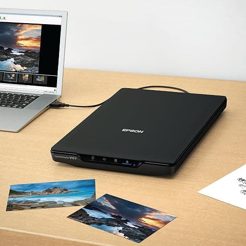 Epson Perfection V19 II Flatbed Photo Scanner 4800 dpi Optical Resolution | USB Power High-Rise Removable Lid for Documents and Old Pictures to Digital Conversion thumbnail 6