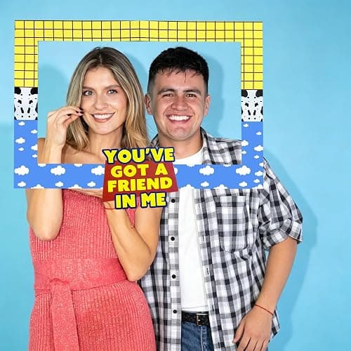 LaVenty You've Got A Friend in Me Party Photo Booth Props Frame | You've Got A Friend in Me Party Photo Booth Props Frame Friend Party Supplies Friends Decor Party Favors for Boy Birthday thumbnail 5