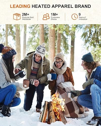Yolikeb Heated Jackets for Men With Battery Pack Fast Charging, Men's Maplewood Hooded Shirt Jacket Thermal Heating jacket thumbnail 7