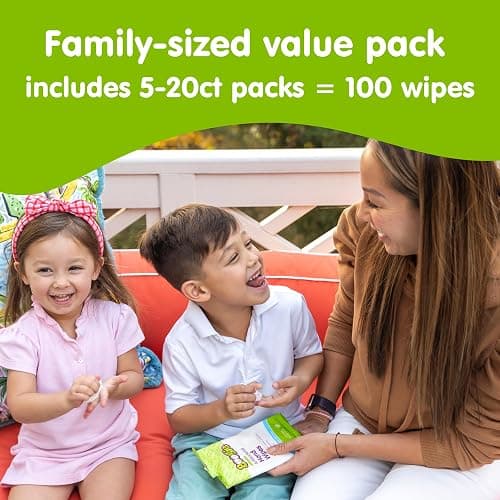 Boogie Antibacterial Hand Wipes - 100 Count | Hypoallergenic & Alcohol-Free, Travel and Diaper Bag Essential thumbnail 5